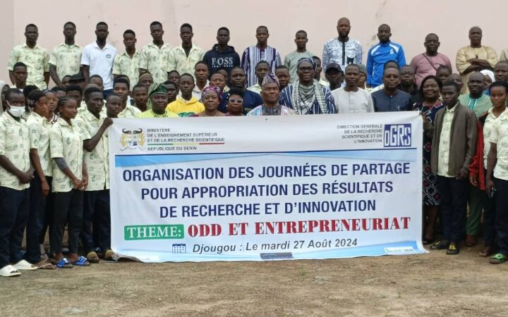 Journée de valorisation de la recherche à l’IUEP-MA de Djougou: La Dgrsi  met en lumière les résultats de  recherche et  de l’innovation sous le thème ‘’ODD et Entrepreneuriat »