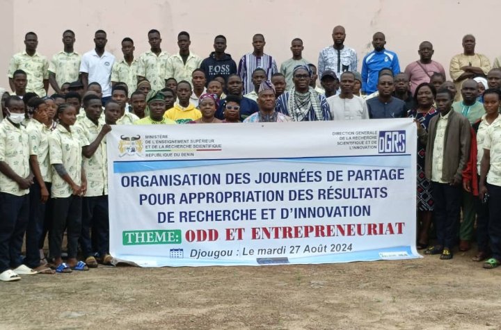 Journée de valorisation de la recherche à l’IUEP-MA de Djougou: La Dgrsi  met en lumière les résultats de  recherche et  de l’innovation sous le thème ‘’ODD et Entrepreneuriat »