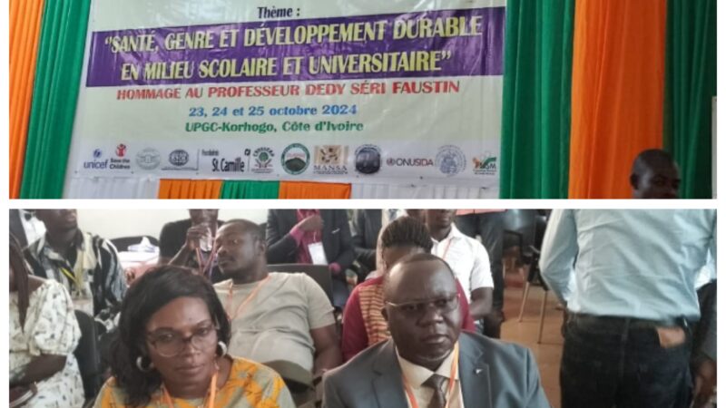 Participation du Bénin au colloque scientifique international sur le thème « Santé, genre et développement durable en milieu scolaire et universitaire à Korhogo  : Les performances du MASM saluées