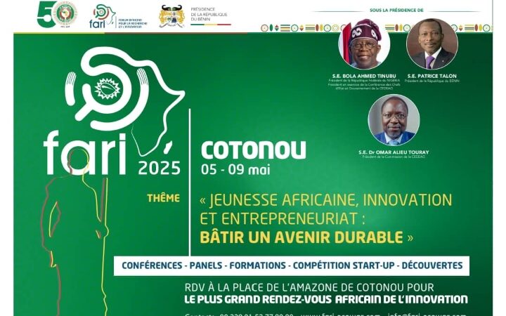 Recherche et innovation en Afrique : Cotonou abrite du 5 au 9 mai   la 2 e édition du Fari