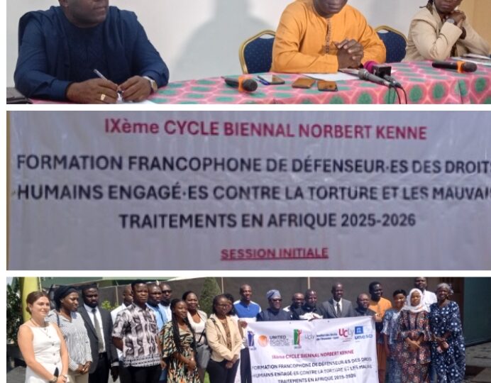 Lancement du IXᵉ Cycle Biennal Norbert Kenne à Grand-Popo au Bénin: Acat-Bénin et ses partenaires outillent les défenseur·es des droits humains engagés contre la torture et les mauvais traitements en Afrique