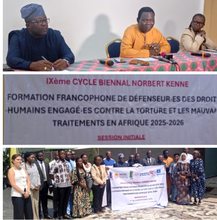 Lancement du IXᵉ Cycle Biennal Norbert Kenne à Grand-Popo au Bénin: Acat-Bénin et ses partenaires outillent les défenseur·es des droits humains engagés contre la torture et les mauvais traitements en Afrique