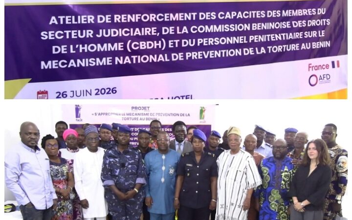 PROJET : « S’approprier le Mécanisme de Prévention de la Torture au Bénin »L’ACAT-Bénin outille les acteurs de la chaîne de protection du secteur judiciaire et pénitentiaire pour le respect des droits du détenu
